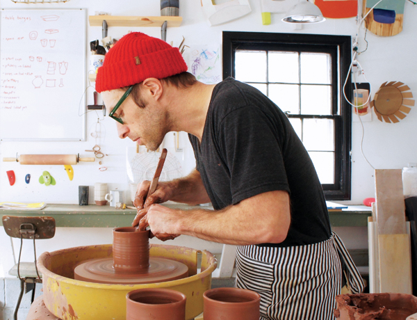 3 Brian R. Jones working in his studio in Albany, New York, 2018. 