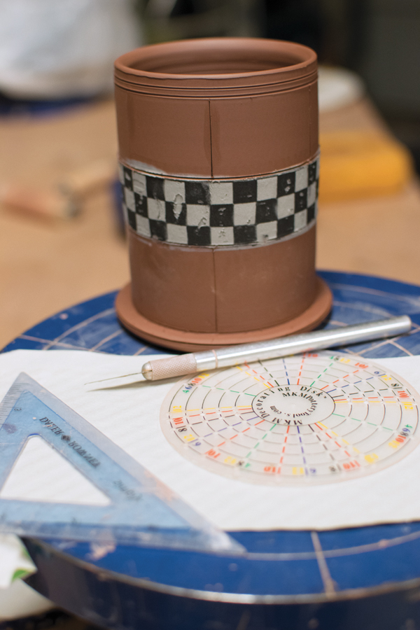7 An MKM decorating disk, a ruler, and a dull X-Acto knife are my best friends.