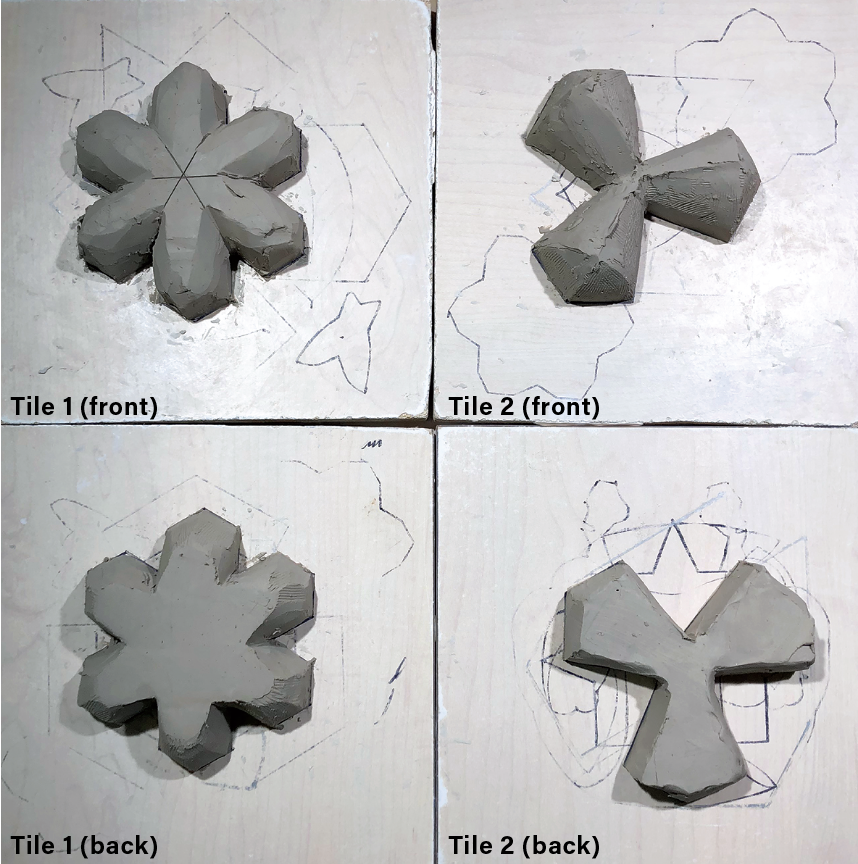 1 After allowing the prototype to dry for several hours, carve the clay into more refined forms. 