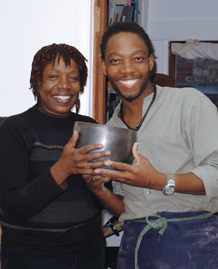  1 Magdalene Odundo, OBE and Clive Sithole, April 2005, Farnham, UK. Photo: Eugene Skeef. 