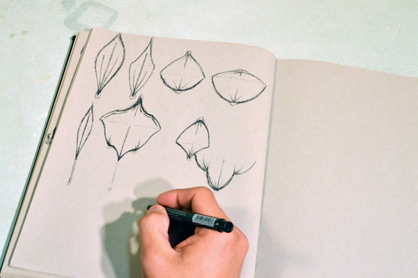 1 Each drawn shape comes to a point or curve to direct glaze flow. Each template can be flipped for a different shape.