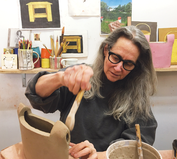 Beth Bolgla in the studio, 2019. Photo: Jack Hayes. 