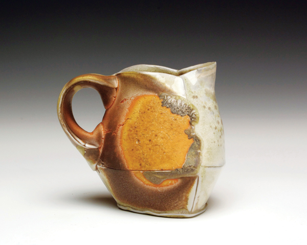 6 Creamer, 5 in. (13 cm) in diameter, porcelain, wood fired to cone 10, 2017.