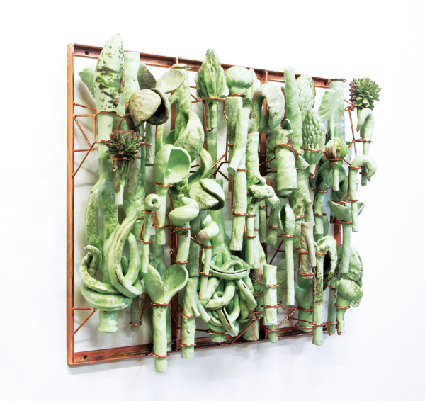  5 CU, 37 in. (94 cm) in length, ceramic, copper, 2018.