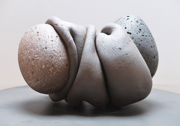 9 Inward Out, 40 in. (1 m) in length, stoneware, fired to cone 3, 2019. Photo: Jane Norbury.