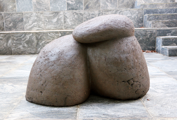 7 Queule 1, 38¾ in. (96 cm) in height, mixed clays, reduction fired to cone 04, 2017.