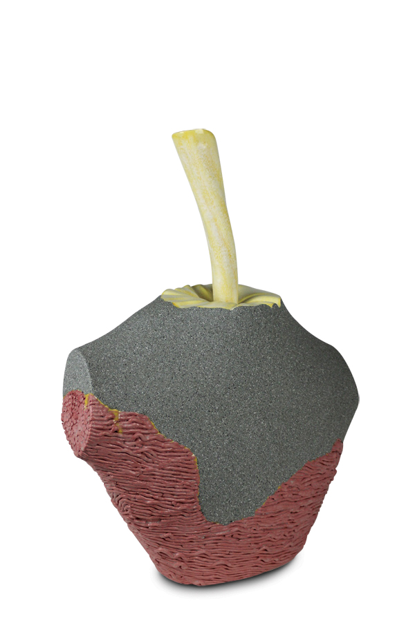 1 Beauty Study #1, 21½ in. (55 cm) in height, earthenware, glaze, spray paint, fired to 1945°F (1063°C) in oxidation, 2018. 