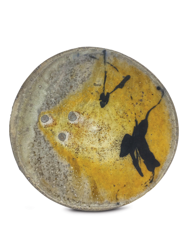 2 Plate, 9 in. (23 cm) in diameter, wheel-thrown stoneware, wood fired to cone 12, 2018. 