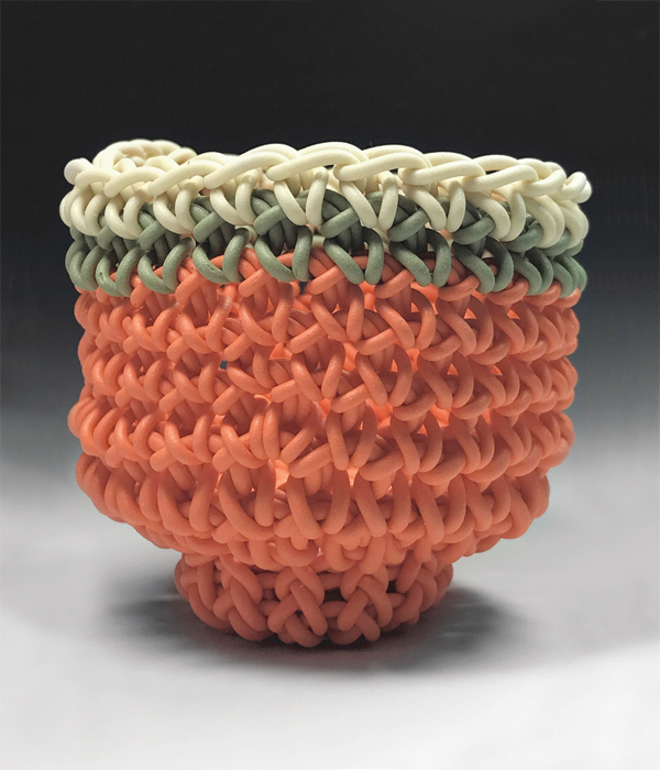1 Jeremy Brooks’ Or-oca-tile, 3 in. (8 cm) in diameter, colored porcelain, 2018.