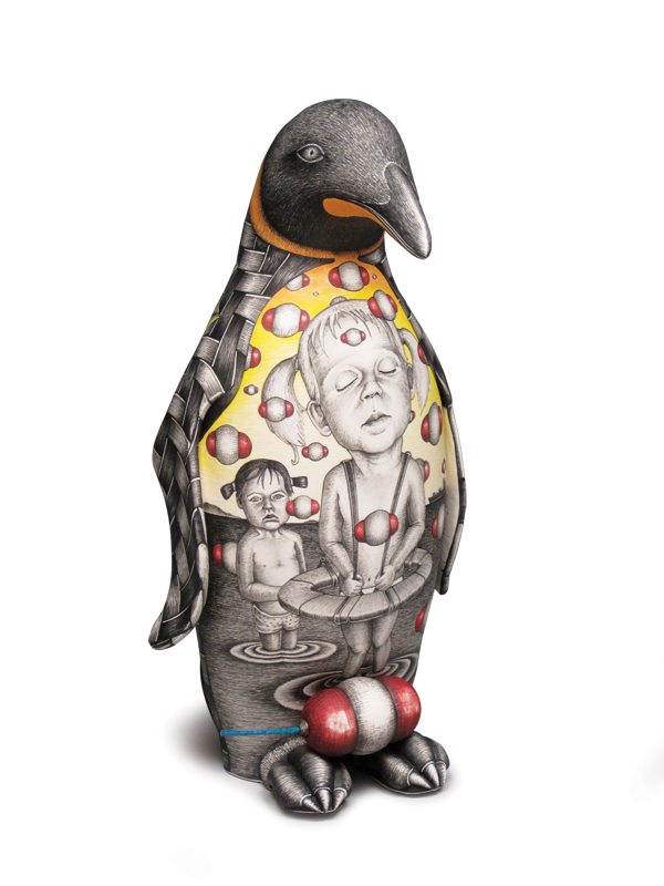 3 Jason Walker’s Expecting, porcelain, underglaze, china paint, 2010. Collection of Ted Rowland.