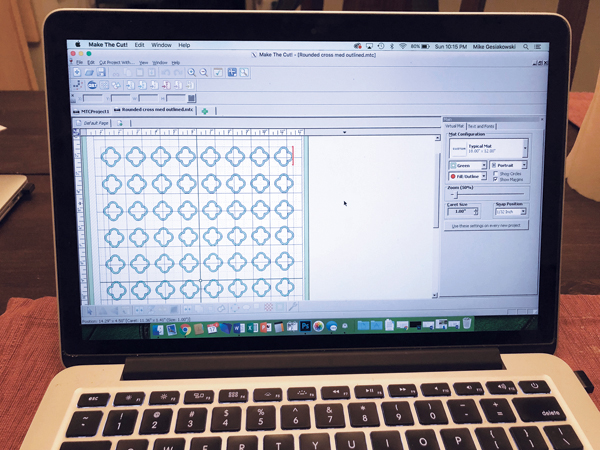 10 Create surface designs in a computer program, then use a die cutter to cut them out of adhesive vinyl.