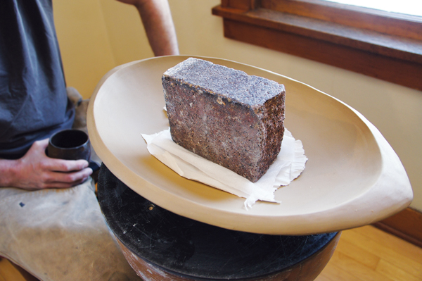 12 With the piece trimmed, flip the piece right side up and start the final drying process.