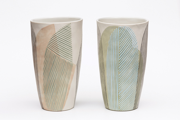 4 Liz Pechacek’s Abstract Shape Tumblers. 