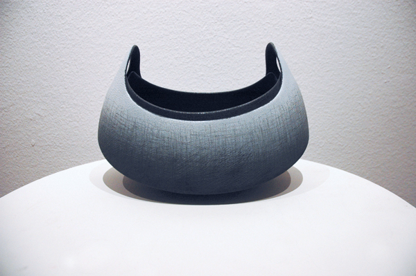 1 Gukki Nuka’s Twin Bowls, handbuilt ceramics, 2009. 2 Gukki Nuka. 3 Gukki Nuka’s Soul Stones, slip-cast ceramics, on display in the courthouse of Nuuk, Greenland, 2016–18. Photo: Martine Lind Krebs.