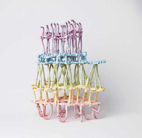 2 Shannon Goff’s Fruit Stripe, 20 in. (51 cm) in height, ceramic, 2019.