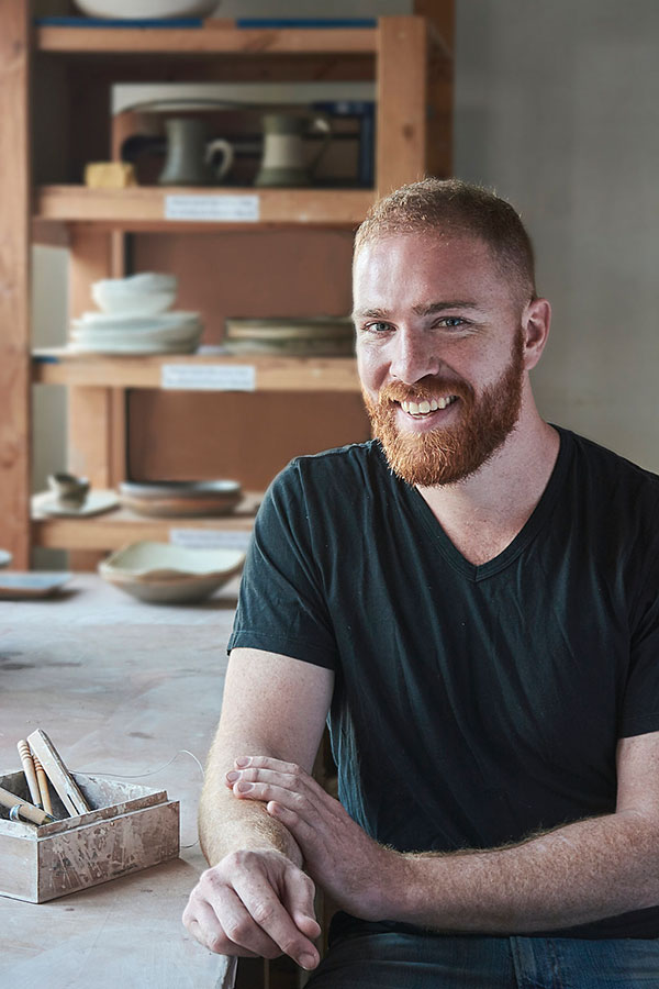 2 Connor in his studio. Photo: Margarita Garcia.