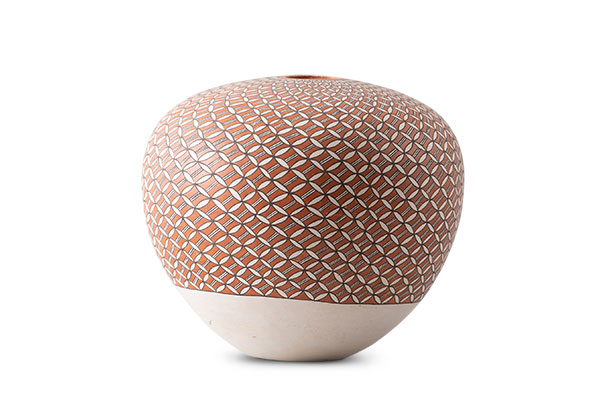 3 JoAnn Chino Garcia’s Vessel, 11 in. (28 cm) in diameter, earthenware, 1991. Martha G. and Robert G. West Fund.