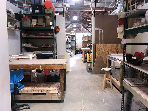 2 View of the resident artists’ spaces at MCC.