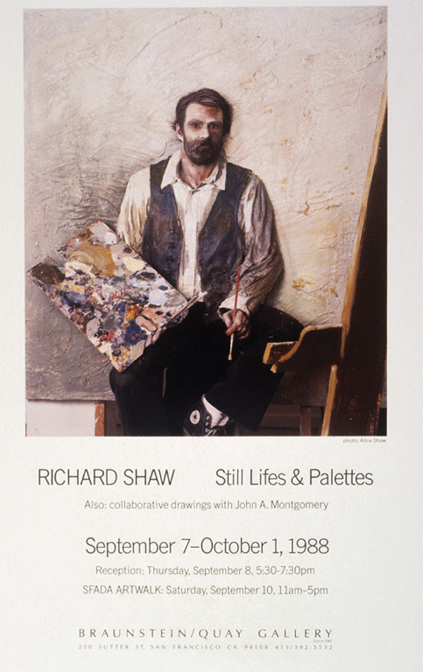 6 Shaw’s poster, Morandi, for 1988 exhibition at Braunstein/Quay Gallery in San Francisco. Photo: Alice Shaw.