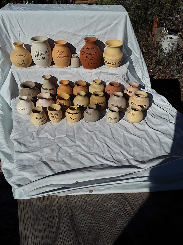 10 Clay sample from different opal mine fields in Lightning Ridge, New South Wales, Australia.