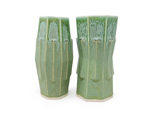 Two finished pots by Hayley Reed.