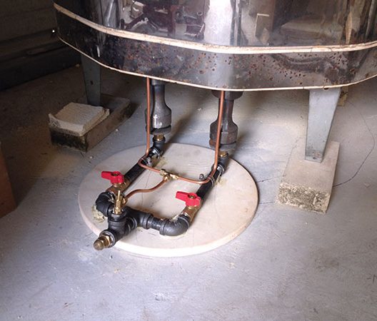Burner placement on 28×32-inch kiln.