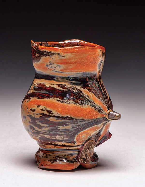3 Side-fired ergonomic cup, 4½ in. (11 cm) in height, soda fired to cone 13.