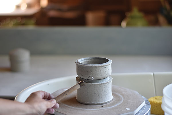 10 Trim and reform the lid after separating it from the body of the urn. 