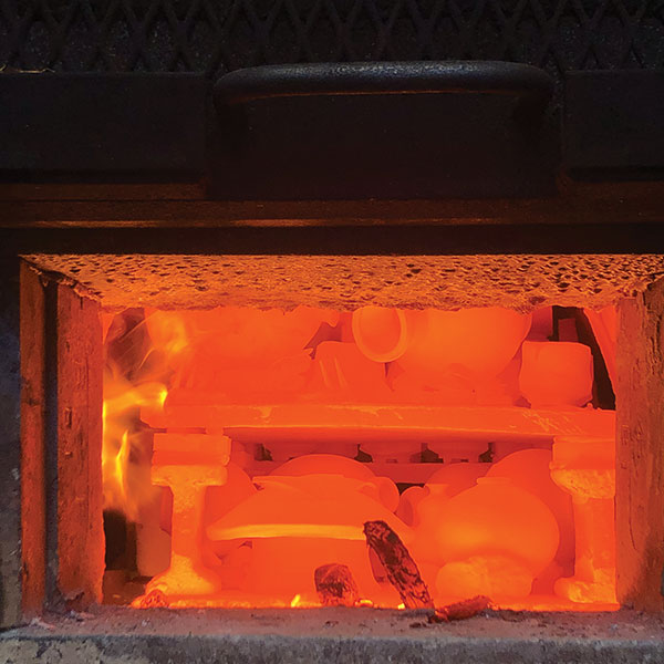 2 First rank of 27×28-inch shelves in the firebox at medium heat. 