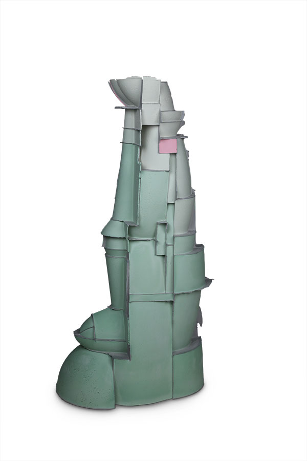 Vessel, 30 in. (76 cm) in height, slip-cast ceramic.