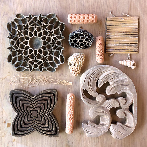 5 These are just a few of what I use to create texture and impressions. 