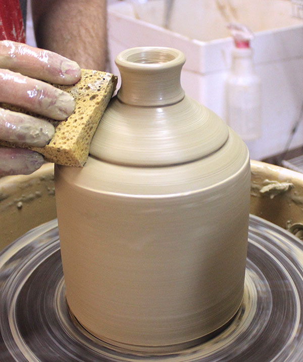 13 Clean the form with a damp sponge before letting it set to soft leather hard.