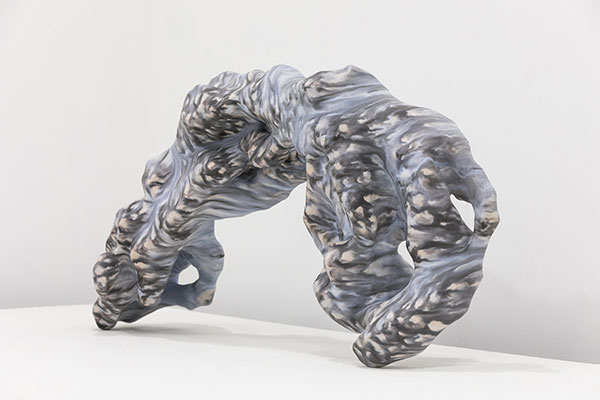 13 Jing Huang’s Adaptation, 3 ft. 7 in. (1.1 m) in length, handbuilt stoneware, glaze, fired to cone 04 in oxidation, slow cooled, 2020.