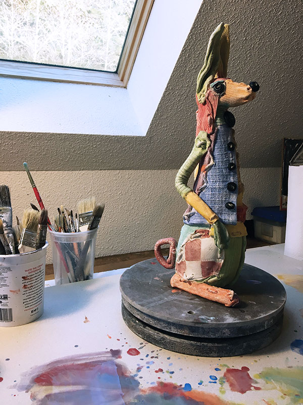 13 Underglaze color is complete and ready for cone-05 firing to set the underglaze so it will not be affected by water.