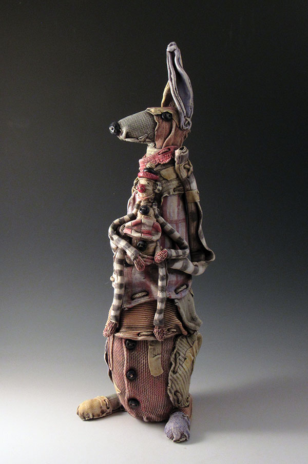 Sophia and Charles, 24 in. (61 cm) in height, ceramic, 2019.