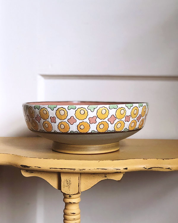 Sara Ballek’s pinched and patterned bowl.
