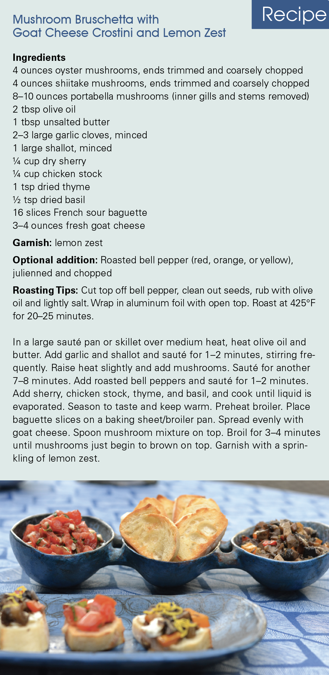 Mushroom Bruschetta Recipe
