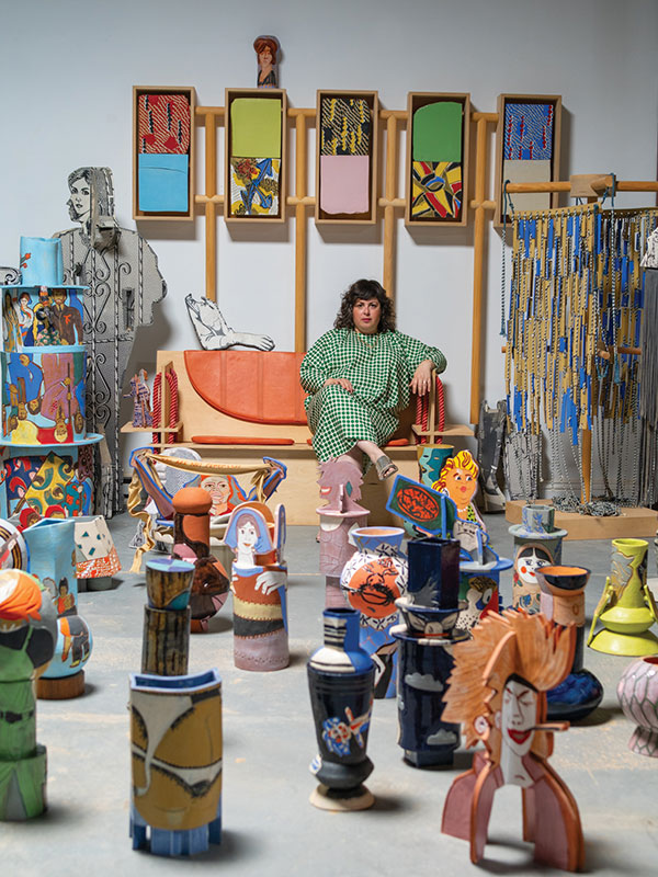 2 Bari Ziperstein and the Propaganda Pots Series, 2019. Courtesy of Yoshihiro Makino.
