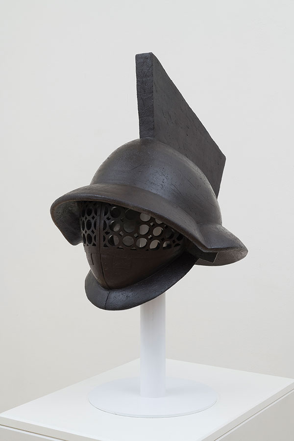 4 Ben Jackel’s Hoplomachus, 25 in. (64 cm) in height, stoneware, beeswax, 2018.