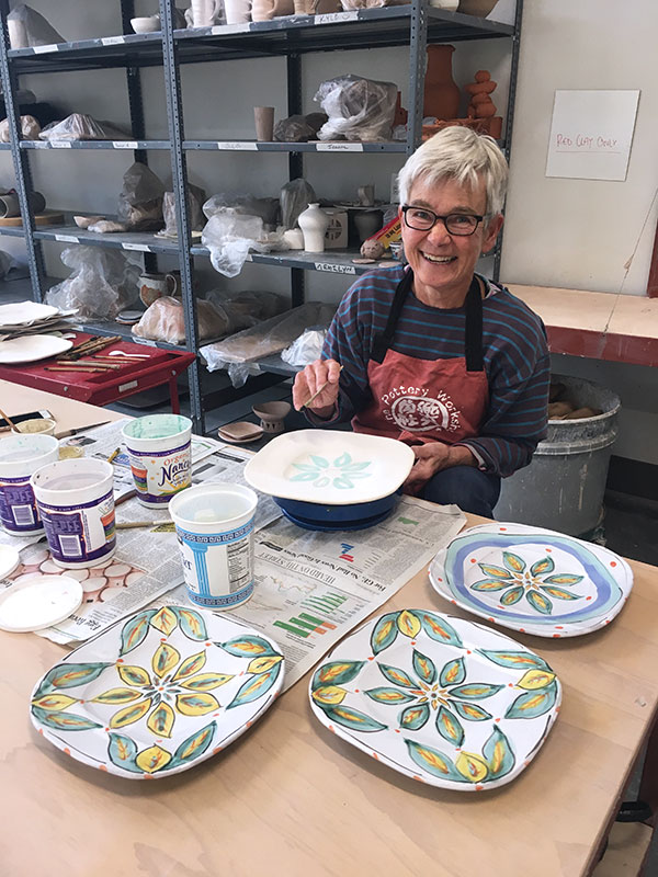 2 Sarah Jaeger in her studio, 2018. Photo: Breena Buettner.