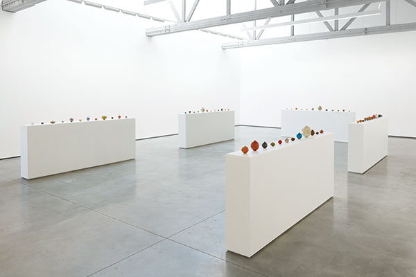 Installation view of Doyle Lane “Weed Pots” at David Kordansky Gallery. Courtesy of David Kordansky Gallery, Los Angeles. Photo: Jeff McLane.