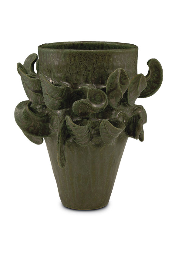 10 Wildflower (Jomon Style), 9½ in. (24 cm) in height, stoneware, glaze, 2020.