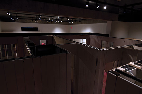 4 Elevated view of the Lustron frame installation at OHC. Courtesy of the Ohio History Connection.