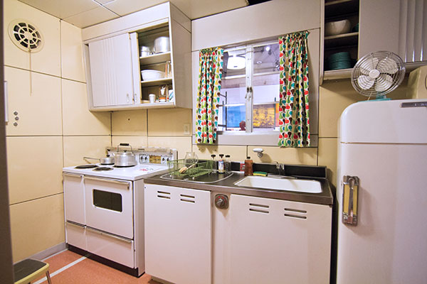6 Lustron kitchen from “1950s: Building the American Dream” at OHC. Courtesy of the Ohio History Connection. 