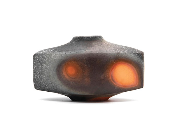 20 Vase, 7 in. (18 cm) in length, soda-fired stoneware.
