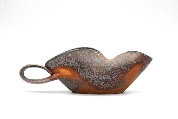 2 Gravy boat, 7 in. (18 cm) in length, soda-fired stoneware.