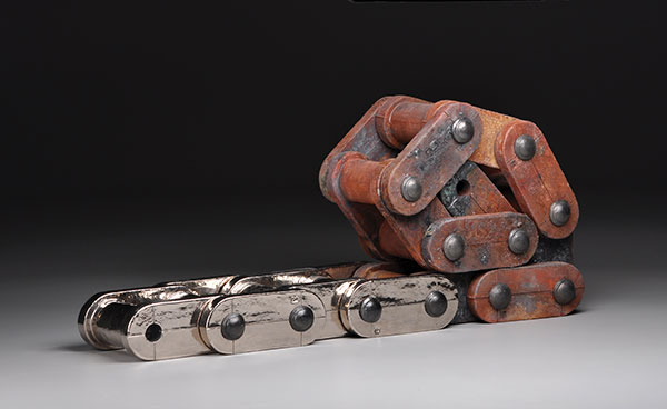 6 Artifact Series Old & New, 31 in. (79 cm) in width, handbuilt, extruded, and press-molded white stoneware, glaze, slip, wood fired to cone 10, saggar and luster fired, 2016.