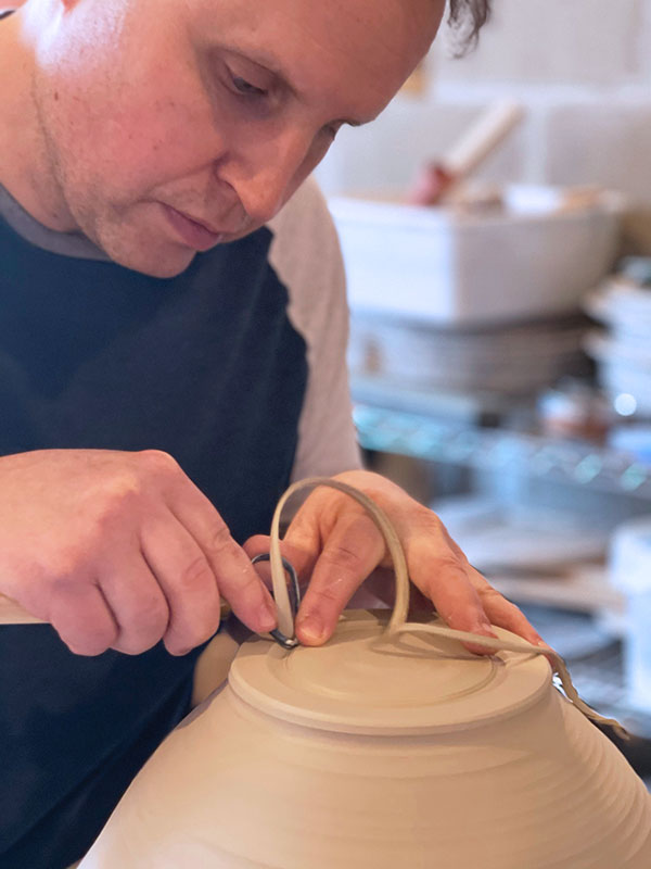 12 Set the boundaries of what clay needs to be removed and trim away the excess clay.