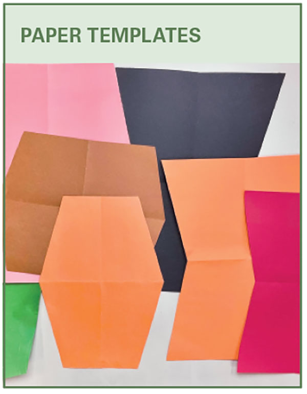 Templates with acute or obtuse angles will create a more dynamic clay form.