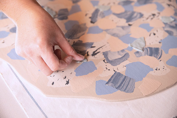 6 Roll the slab between each color layer addition to ensure even lamination.